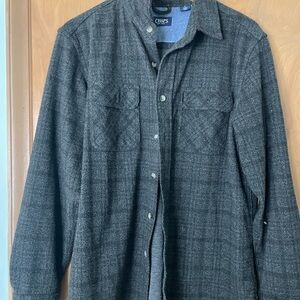 Chaps Men's Charcoal Shirt Jacket Flannel